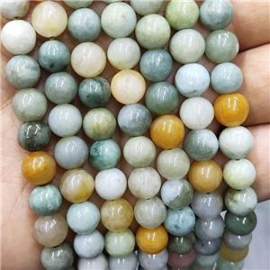 Natural Burmese Chrysoprase Beads Multicolor Smooth Round, approx 8mm dia