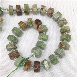 Green Opal Heishi Beads Cut, approx 14-18mm