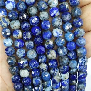 Natural Lapis Lazuli Beads Blue Faceted Cube, approx 7-8mm