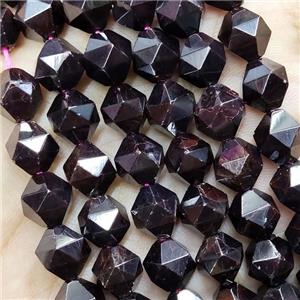 Natural Garnet Beads Darkred Cut Round, approx 9-10mm