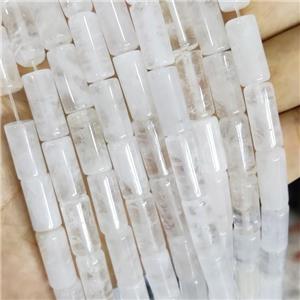 Natural Crystal Quartz Tube Beads, approx 8x16mm