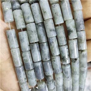 Natural Labradorite Tube Beads, approx 8x16mm