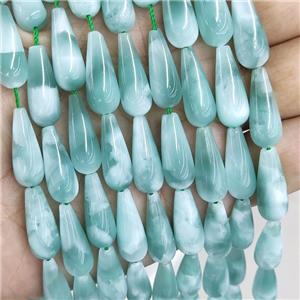Natural Peacock Angelite Beads Teardrop, approx 10x30mm