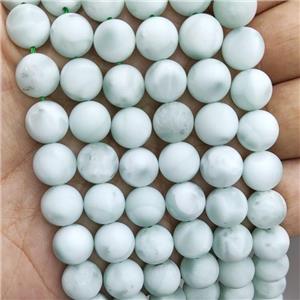 Natural Snowflake Angelite Beads Green Matte Round, approx 10mm dia