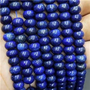 Blue Lapis Lazuli Rondelle Beads Smooth Dye, approx 5x8mm