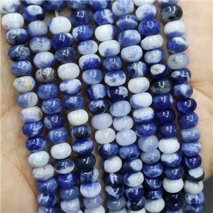 Blue Sodalite Beads Smooth Rondelle B-Grade, approx 4x6mm
