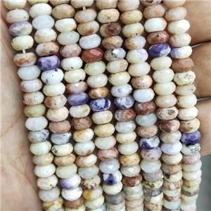 Natural Purple Opal Beads Faceted Rondelle, approx 8mm