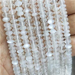 Natural White Moonstone Beads Smooth Rondelle, approx 6mm