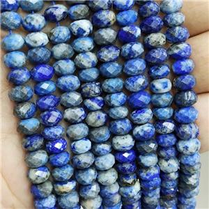 Natural Lapis Lazuli Beads Blue Faceted Rondelle, approx 5x8mm
