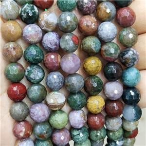 Natural Indian Agate Beads Faceted Round, approx 10mm dia