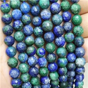 Azurite Beads Faceted Round Dye, approx 6mm dia