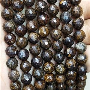 Natural Bronzite Beads Faceted Round, approx 6mm dia