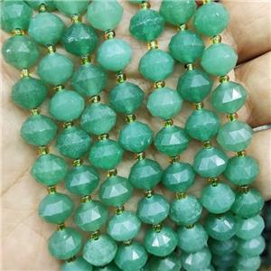 Natural Green Aventurine Rondelle Beads Cut, approx 9-10mm