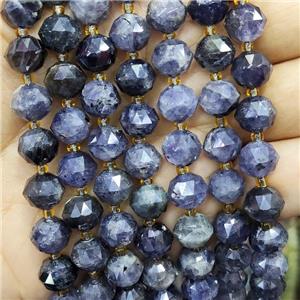 Natural Iolite Beads Blue Cut Rondelle Inkblue, approx 9-10mm