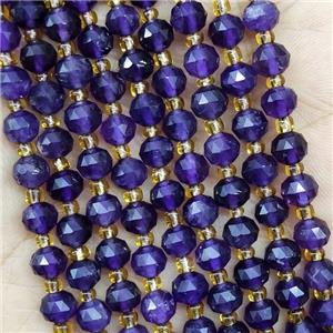 Natural Amethyst Beads Purple A-Grade Cut Rondelle, approx 5-6mm