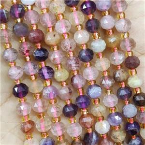 Natural Gemstone Beads Mixed Multicolor Cut Rondelle, approx 5-6mm