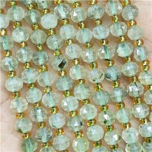 Natural Green Prehnite Beads Cut Rondelle, approx 5-6mm