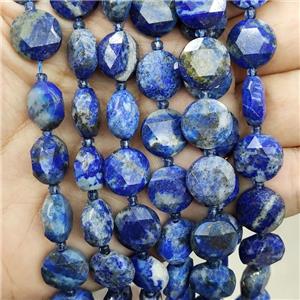 Natural Lapis Lazuli Beads Blue Faceted Circle, approx 12mm