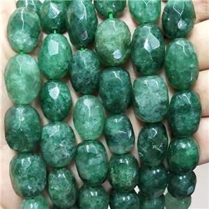Natural Green Strawberry Quartz Nugget Beads Freeform Faceted, approx 12-18mm