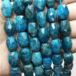 Natural Blue Apatite Nugget Beads Freeform Faceted, approx 10-16mm