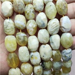 Natural Yellow Opal Nugget Beads Freeform Faceted, approx 12-18mm