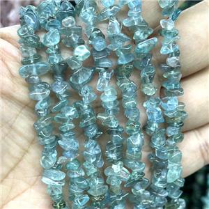 Green Apatite Chip Beads Freeform, approx 5-8mm, 32inch length