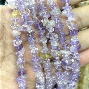 Natural Ametrine Chips Beads Purple Freeform, approx 5-8mm, 32inch length