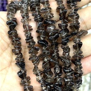 Natural Smoky Quartz Chips Beads Freeform, approx 5-8mm, 32inch length