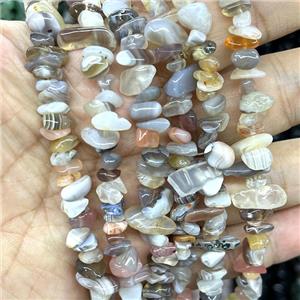 Natural Botswana Agate Beads Chips Freeform, approx 5-8mm, 32inch length