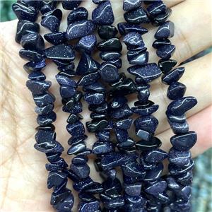 Blue Sandstone Chips Beads Freeform, approx 5-8mm, 32inch length