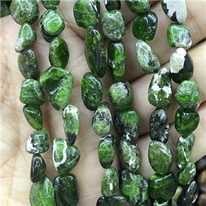 Natural Green Diopside Chips Beads Freeform, approx 8-10mm