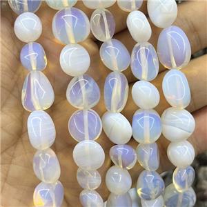 White Opalite Chips Beads Freeform, approx 8-10mm