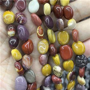 Natural Mookaite Chips Beads Multicolor Freeform, approx 8-10mm