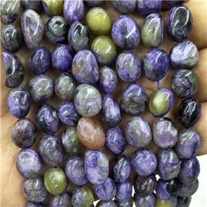 Natural Purple Charoite Chip Beads Freeform, approx 6-9mm