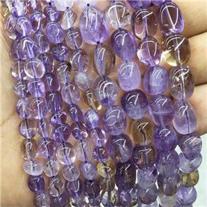 Natural Ametrine Chip Beads Freeform Purple, approx 6-9mm