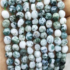 Natural Tree Agate Chip Beads Green Dendrite Freeform, approx 6-9mm