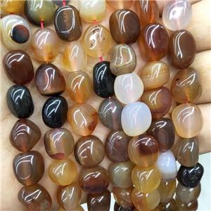 Natural Agate Chips Beads Freeform Polished Multicolor, approx 9-12mm