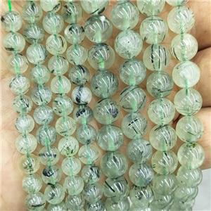Natural Prehnite Beads Green Smooth Round, approx 6mm dia