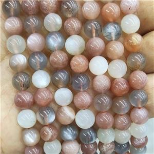 Natural Moonstone Beads Multicolor Smooth Round, approx 8mm dia