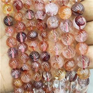 Natural Red Hematoid Quartz Beads Ferruginous Smooth Round, approx 10mm dia