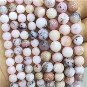 Natural Pink Opal Beads Smooth Round B-Grade, approx 6mm dia
