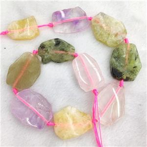 Natural Gemstone Slice Beads Mixed Freeform, approx 15-40mm