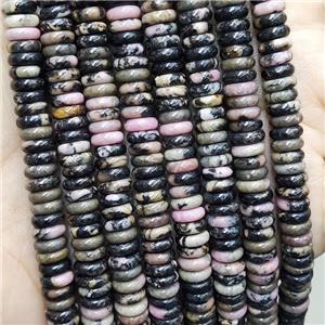 Natural Chinese Rhodonite Heishi Beads, approx 6mm