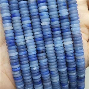 Natural Blue Aventurine Heishi Beads Matte, approx 6mm