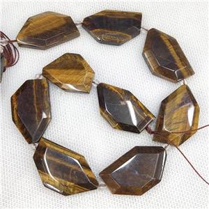 Natural Tiger Eye Stone Slice Beads, approx 20-38mm