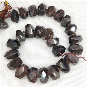 Natural Garnet Nugget Beads Freeform Darkred, approx 13-20mm