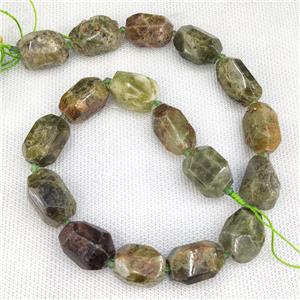 Natural Green Garnet Nugget Beads Freeform, approx 13-20mm