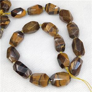 Natural Tiger Eye Stone Nugget Beads Freeform, approx 13-20mm