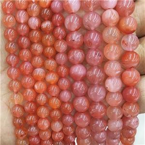 Natural Red Carnelian Agate Beads Smooth Round, approx 6mm dia