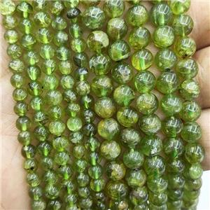 Natural Peridot Beads Green Smooth Round, approx 5mm dia